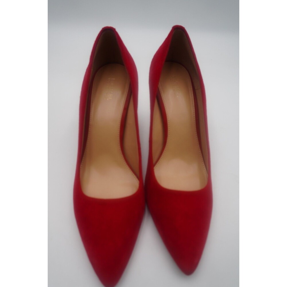 Michael Kors MK Burgundy Suede Elegant Office Classic Pointed Toe Heels Pumps 9M